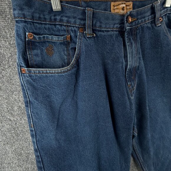 VTG Rocawear Denim Jeans Men Urban Y2K Hip Hop Blue Actual 37x31 Embroidered - Picture 2 of 16
